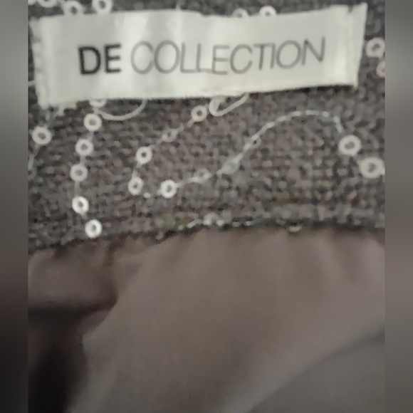 Women's Gray A Line Skirt with Sequins - Picture 5 of 6